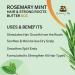 Sunny Isle Rosemary Mint Hair and Strong Roots Butter 8oz Infused with Biotin & Jamaican Black Castor Oil to Strengthen and Nourish Hair Follicles for Dry Scalp Split Ends & All Hair Types - Buy Online on GoSupps.com