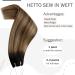 Hetto Treat Remy Real Hair Extensions - Black Balayage & Ombre #1B/6/27 - 80g 35cm - Premium Quality for Effortless Style - Buy Online on GoSupps.com