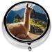 Sheep Printed Mini Round Pill Box | 3 Compartment Portable Pill Organizer for Travel Home & Office - Buy Online on GoSupps.com