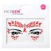 Face Gems Adhesive Glitter face Jewel Tattoo Sticker Festival Rave Party Body Make Up (Red-36)