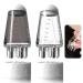Leogony 2PCS Hair Oil Applicator Bottle and Scalp Massager Portable Liquid Hair Oil Dispenser Comb Massage with Roller Ball (White+Gray)