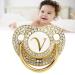 Personalized Bling Baby Pacifier | Asixxsix Golden Letter Pacifier with Clip | Perfect for Newborn Photography & Baby Showers - Buy Online on GoSupps.com