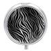 Pill Box Pill Case 3 Compartment Travel Pill Box Zebra Print Printing Small Pill Box Portable Medicine Pill Case Pill Organizer for Purse & Pocket for Travel Handbag (Round)