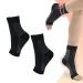Sock Sleeve Ankle Brace Ergonomical Protective Reduce Injury for Cycling (S/M) S/M Black