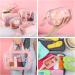 4 Pcs Waterproof Clear Toiletry Bags Set for Women - Pink Cosmetic Makeup Travel Bags - Buy Online on GoSupps.com