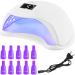 Nail Dryer UV Lamp 24 Dual LEDs Display Timer 48W White 2-Part Hybrid Gel Nail Design 6462