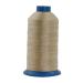 Mandala Crafts Tex 135 Bonded Nylon Thread for Sewing - 1250 YDs T135 Heavy Duty Khaki Nylon Thread Size 138 420 D Upholstery Thread for Leather Jeans Weaving Khaki T135 138 420D/3