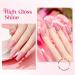 MIZHSE Pink Gel Nail Polish Shimmery Rose Jelly Color Natural Gel Polish Glitter Sparkle Pink Nail Gel 12ML Soak off UV LED for Home Salon DIY BV006 - Buy Online on GoSupps.com