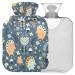 NAANLE CARTOON IGEL hot water bottle with reference warm and cold therapy Transparent hot water bottle 1L warm head for bed handfoot heat pain relief