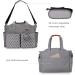 SONARIN Multi-Function Waterproof Baby Changing Tote Bag - Grey | Large Capacity Diaper Bag with Pacifier Holder and Travel Satchel Messenger Bag - Buy Online on GoSupps.com