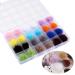 12 Colors Mixed Detachable Nail Art Decortaions 3D Charms Nail Poms Decorate Nail Art DIY Fluffy Plush Ball for Nail Magnetic Nail Pom Poms
