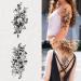 Large Black Flower & Butterfly Temporary Tattoos for Women - 10 Sheets - Buy Online on GoSupps.com