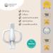 Matchstick Monkey Antimicrobial Bite Ring & Gel Applicator | BPA-Free Teething Aid for Babies 3+ Months | Animal Motif (Pomelo Eisb r) - Buy Online on GoSupps.com