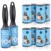 Juehu lint roll lint rolls 10 rolls with 90 sheet lint roller roller roller clothing roller lint roller fast and easy removal of dust hair and fluff a total of 900 sheets and 2 handle
