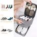 VITKSTAR Portable Travel Shoe Bag - Holds 3 Pairs | Grey Shoe Storage Bag - Buy Online on GoSupps.com