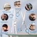 Professional 9-Part Hairdresser Scissors Set - 6.7in Effilator Scissors with Hair Clip Comb & Storage Bag for Beginners - Silver - Buy Online on GoSupps.com