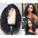 Swetcurly 13x4 Lace Front Wigs Glueless Wave Synthetic Wigs Heat Resistant Short Bob Wigs Natural Hairline with Baby Hair For Black Women (14 Inch) 1b 14inch