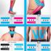 Kinesiology Tape Precut - Waterproof Sports Tape for Athletes - Pain Relief Adhesive - 5m (Blue) - 3 Rolls, 60 Strips - Buy Online on GoSupps.com