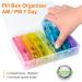 2-Times a Day Vibrant Pill Organizer | 7-Day Pill Case | High Capacity & Travel-Friendly | Ideal for Supplements Vitamins & Medications - Buy Online on GoSupps.com