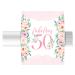 Pink Floral 50th Birthday Party Favor Lip Balm Labels 50 and Fabulous Party Favor Labels - 36 Count