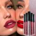 3Pcs Matte Lip Gloss Set Matte Liquid Lipstick Set Lip Stain Long-Lasting Waterproof Lipgloss Makeup Gift Lipsticks Set Vibrant Lips Set (#04) - Buy Online on GoSupps.com