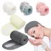 8 Pieces Spa Facial Headband Wristband Towels For Washing Face Women Make Up Skincare Wrap Head Terry Cloth Headband Adjustable Towel For Face Wash Shower (White Gray light pink+ white gray)