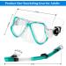 JARDIN Dry Snorkel Set | Panoramic View Anti-Fog Diving Mask | Free Breathing & Adjustable Strap | Professional Snorkeling Gear for Adults | Teal - Buy Online on GoSupps.com