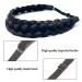 TOECWEGR 5 Strands Synthetic Hair Braided Headband - Chunky Wide Plaited Braids - Multi-Color Elastic Headband for Women - Brownish Black - Buy Online on GoSupps.com