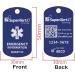 Buy Dynotag SuperAlertID Smart Medical ID Pendant & Chain Set - Anodized Aluminum Blue with DynoIQ & Lifetime Service | International Shipping - Buy Online on GoSupps.com