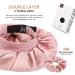 Satin Silk Hair Bonnet for Curly Hair | Adjustable Sleep Cap for Women | Double Layer | Pattern Design | Pink - Buy Online on GoSupps.com