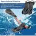 Happyouth Swim Fins - Snorkel Fins for Swimming and Diving - Adjustable Black L/XL (Adult US Size 9-13) - Buy Online on GoSupps.com