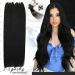 Moresoo Jet Black Human Hair Extensions 18 Inch Double Weft 100g/Pack - Sew in Hair Extensions for Seamless Style | WEFT #1 - Buy Online on GoSupps.com