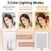 GoSpire Trifold Makeup Mirror with 10X/5X/3X/1X Magnification, 74 Led Lights, 3 Light Colors & Adjustable Brightness - LED Vanity Mirror for Women in White - Buy Online on GoSupps.com