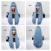 Allbell Long Straight Blue Wig for Women - Synthetic Wig with Bangs | Perfect for Cosplay & Everyday Wear - Buy Online on GoSupps.com