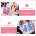 Lurrose Nail Art Kit - Square Stand Holder Pressure Template Stamper & Storage Bag - Pink PU for Manicure & Nail Plates - Buy Online on GoSupps.com