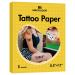 MECOLOUR Printable Temporary Tattoo Paper 5 sets 8.5X11 for Inkjet printer DIY Image Transfer Decal Paper for Skin  For Celebrate Festivals  Parties  Birthday Bashes New Year 5 Sheets