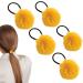 Girls Hair Ties Chic Furry Ball Hair Ties | Fashion Hair Accessories Furry Ball Ponytail Holder for Daughter Sister Friends Wife Family turmeric - Buy Online on GoSupps.com