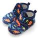 JIASUQI Baby Boys Girls Booties Toddler Soft Winter Boots House Slippers Infant Warm Socks Anti Skid Newborn Crib Shoes 12-18 Months Dinosaur