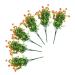 TOPBATHY 12 Pcs Simulation Camellia Eucalyptus Garland Vines Decor Office Decor Artificial Branches Faux Plants Indoor Artificial Flower Bouquet Vine Decor Artificial Leaf Household Plastic Orangex2pcs 13x13x30cmx2pcs