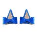 2PCS Blue Dog Ears Hair Clips for Toddler Girls Adults Glitter Bow Barrettes Halloween Costume Accessories Birthday Party Bluey Supplies Gift Blue-2Pcs