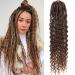 DAIRESS 24inches Synthetic Double Ended Wavy Dreadlock Extensions10strands/pack style Curly loose ends Dread Extensions Thin0.6cm Handmade Soft Reggae Hair Hip-Hop Style Dreads Synthetic Dreadlock Extensions (Curly Ends(...