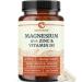 Magnesium Zinc & Vitamin D3 | 260MG Complex | High Absorption Mag Citrate Glycinate & Malate | Muscle Nerve Function & Bone Health Support | Zinc and Magnesium Supplement with VIT D3 | 60 Ct. Zinc and D3 60ct.