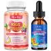 Kids Magnesium Glycinate Supplements - Magnesium Liquid Drops & Gummies for Kids