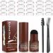 Waterproof Eyebrow Stamp Stencil Kit - 24 Stencils, Brush, Trimmer (Dark Brown) - Buy Online on GoSupps.com