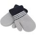 Lovely Infant Toddlers Winter Mittens | Dual Layers Plush Padded Knitted Gloves for Girls & Boys 0-3 Years | Anti-Lost String | Cute Cartoon Design | Grey - Buy Online on GoSupps.com