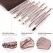 ZOREYA 12 Pcs Professional Eye Makeup Brush Set with Carrying Bag - Champagne Gold - Buy Online on GoSupps.com