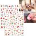 Christmas Nail Stickers 9 Sheets Self-Adhesive Nail Decal Snowflake Santa Claus Hat Red Nail Art Decoration Design Supplies - Buy Online on GoSupps.com