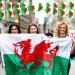 Shachi Great Wales Flag - Welsh Dragon 3ft x 2ft | Polyester Tissue with Brass s for FIFA World Cup Football Rugby & Sports - Buy Online on GoSupps.com