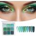Green Eyeshadow - Matte & Glitter Eyeshadow Glitter Green Eyeshadow | 9 Matte Pearlescent Pigmented Eyeshadow Palette - Professional Glitter Eye Makeup & Waterproof - Buy Online on GoSupps.com
