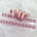 22 STK nail film self -adhesive gel nail polish sticker gel nail foils UV hardening long -lasting nail polish stripes for sticky starter set for salon quality manicure - rose red glitter
